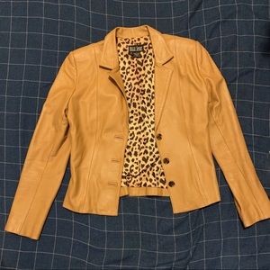 Belle Sport Came Leather Jacket size S